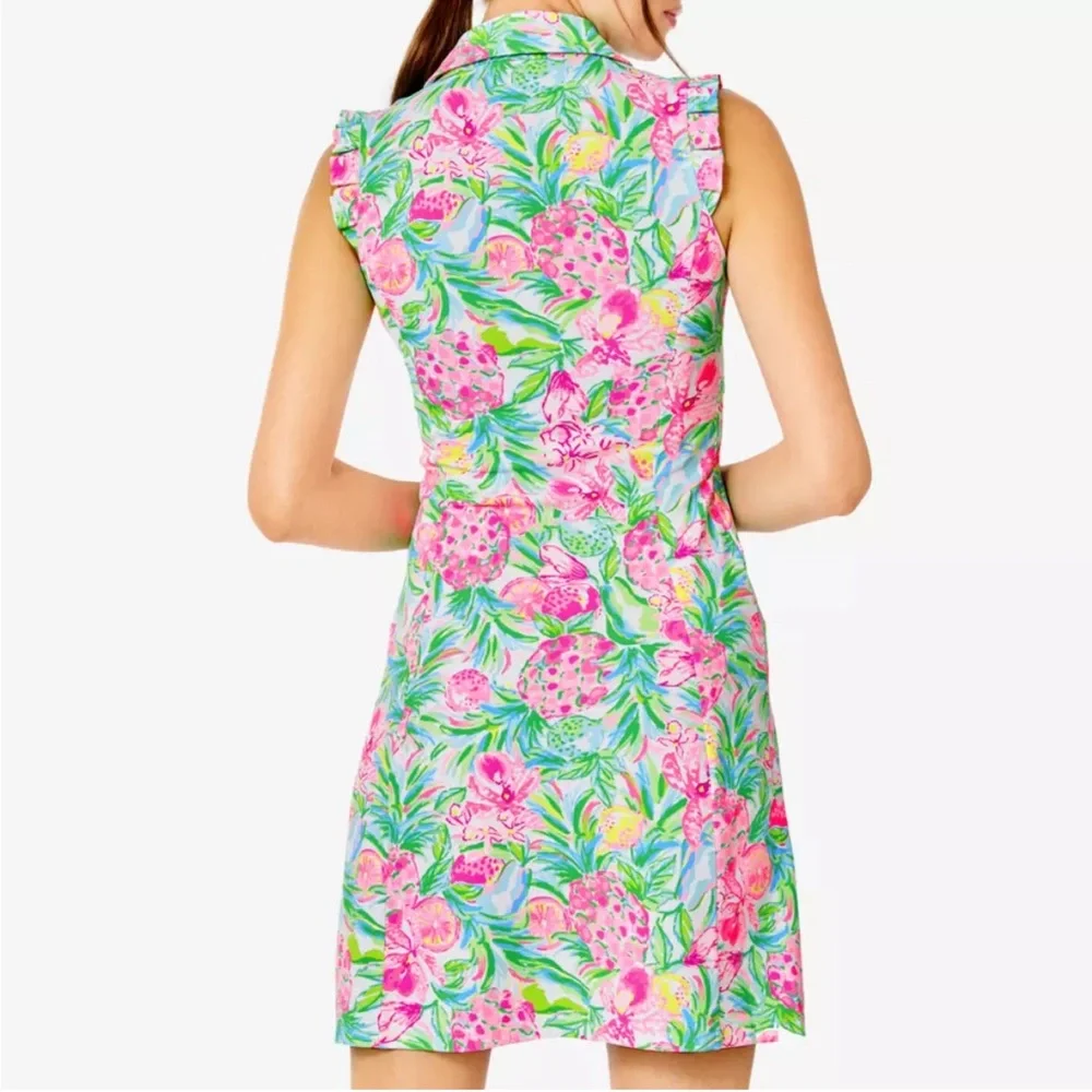 NEW! Lilly Pulitzer Silvia Mini Dress Pinky Green with Shorts Size XXS - Picture 4 of 11